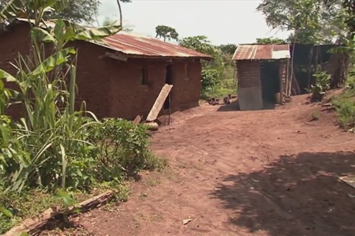Der NAP wird wohl weder Vertreibungen verhindern noch bestrafen und wiedergutmachen können. Bild: Dorf der aus Mubende, Uganda, für eine Kaffeeplantage Vertriebenen.